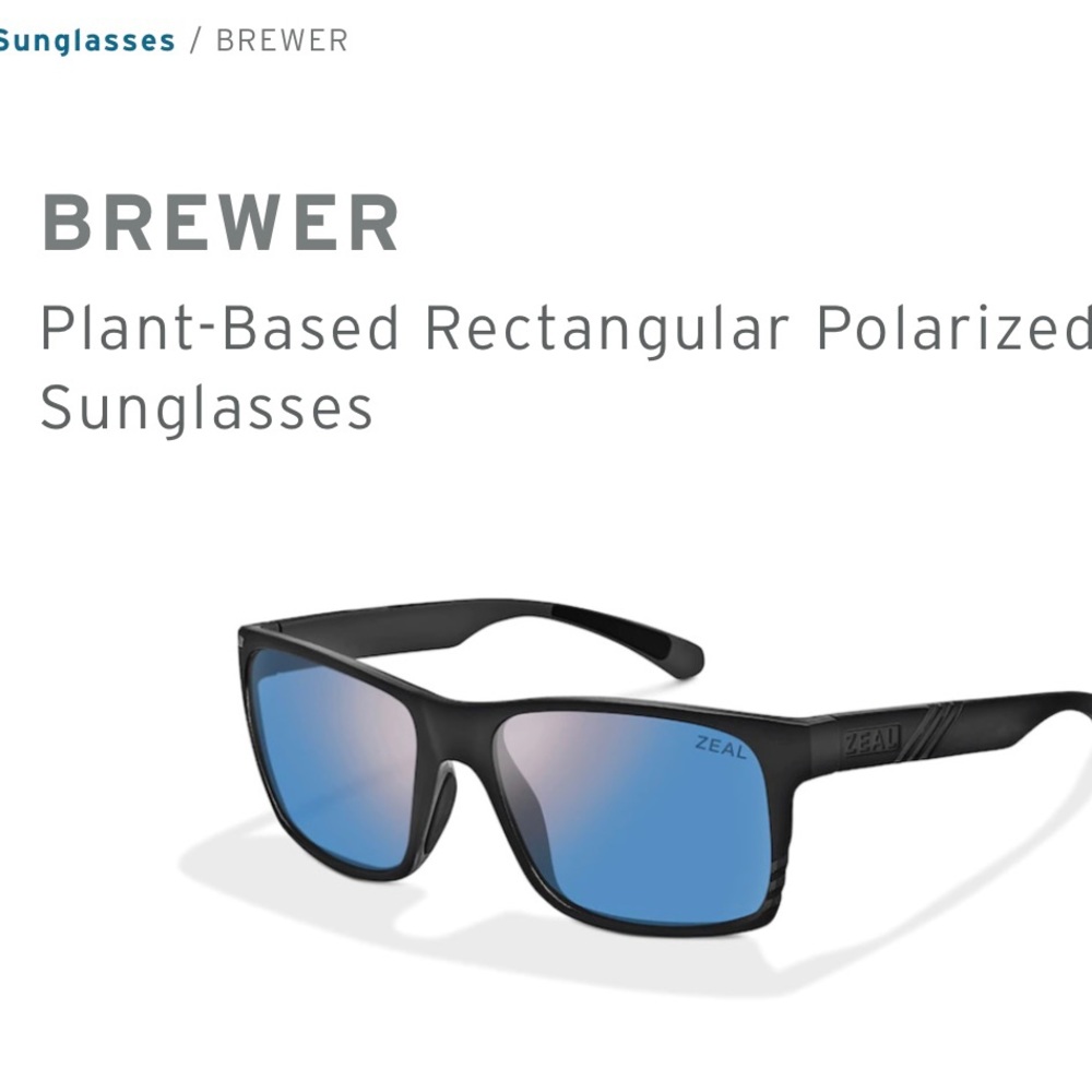 Zeal Optics eco-friendly polarized sunglasses: style “Brewer”.